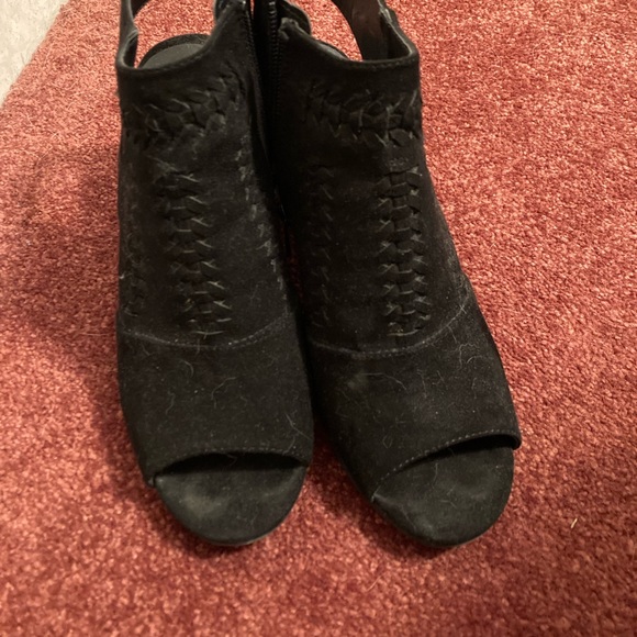 Black Open Toed Heels - Picture 2 of 5